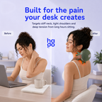 Hago® SmartRelief Wireless Neck & Shoulder Massager with Deep Tissue Therapy & Heat