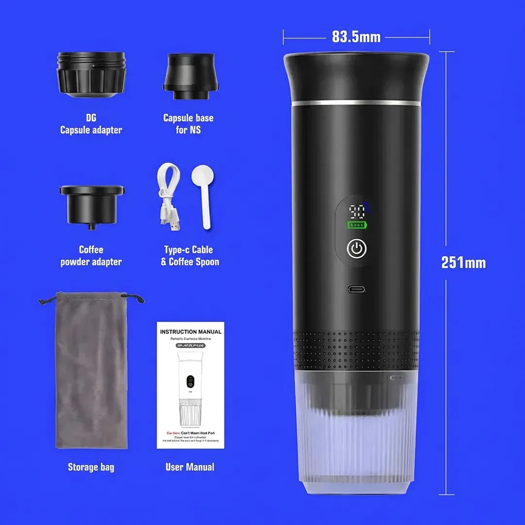 Hago Smart Coffee Maker rechargeable battery and charging port